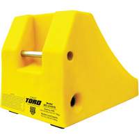 400 Ton Large Equipment Wheel Chock with Handle & Hole, Urethane, Yellow WestPier