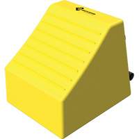 Checkers Safety Heavy-Duty Ultra Class Mining Wheel Chock, HDPE, Yellow, 14-1/2" W x 17-1/2" D x 16" H WestPier