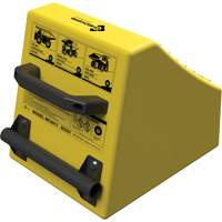 Checkers Safety Heavy-Duty Ultra Class Mining Wheel Chock, HDPE, Yellow, 14-1/2" W x 17-1/2" D x 16" H WestPier