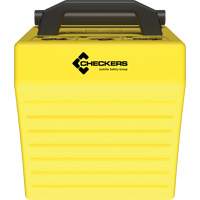 Checkers Safety Heavy-Duty Ultra Class Mining Wheel Chock, HDPE, Yellow, 14-1/2" W x 17-1/2" D x 16" H WestPier