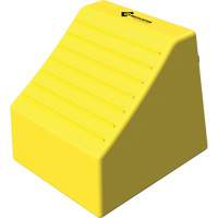Checkers Safety Heavy-Duty Ultra Class Mining Wheel Chock without Bracket, HDPE, Yellow, 14-1/2" W x 17-1/2" D x 16" H WestPier