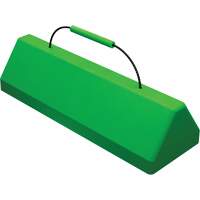 Checkers Safety SafeRay  Aircraft Wheel Chock with Cable Handle, Urethane, Fluorescent Green, 24" W x 8" D x 6" H WestPier