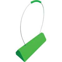 Checkers Safety SafeRay  Aircraft Wheel Chock with Ergonomic Cable Handle, Urethane, Fluorescent Green, 24" W x 8" D x 6" H WestPier