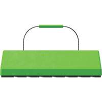 Checkers Safety SafeRay  Aircraft Wheel Chock with Cable Handle & Rubber Pad, Urethane, Fluorescent Green, 24" W x 8" D x 6" H WestPier