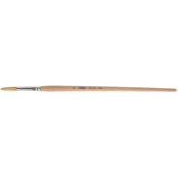 Pure White Bristle Round Marking Paint Brush, 9/32" Brush Width, White China, Wood Handle KP194 | WestPier
