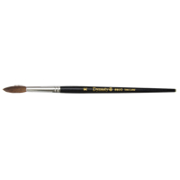 Black Pointed Bristle Artist Brush, 5.7 mm Brush Width, Camel Hair, Wood Handle KP605 | WestPier