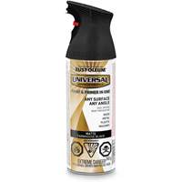 Universal&reg; Enamel Paint & Primer In One, Farmhouse Black, Matte, Aerosol Can WestPier