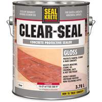 Seal-Krete&reg; Protective Sealer, 3.78 L, Water-Based, Gloss, Clear WestPier