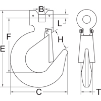 Clevis Slip Hook with Latch - Grade 70 WestPier