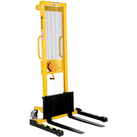 Manual Stacker, Hand Winch Operated, 770 lbs. Capacity, 60" Max Lift LV616 | WestPier