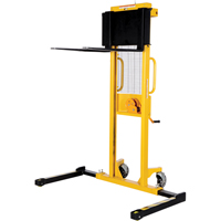 Manual Stacker, Hand Winch Operated, 770 lbs. Capacity, 60" Max Lift LV616 | WestPier