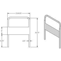 24" Chrome Handle for Platform Truck WestPier