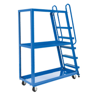 Stock Picking Cart, Steel, 21-7/8" W x 56-1/8" D, 3 Shelves, 1000 lbs. Capacity WestPier
