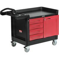 Trademaster™ Mobile Cabinets & Work Centres, 4 Drawers, 49" L x 26-1/4" W x 38" H, Black MH685 | WestPier