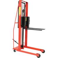 Hydraulic Fork Lift Stacker, Foot Pump Operated, 1000 lbs. Capacity, 56" Max Lift MH695 | WestPier