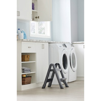 Folding Step Stool, 2 Steps, 19-1/2" x 20-1/2" x 22-3/4" High WestPier