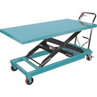 Heavy-Duty Hydraulic Scissor Lift Table, 63" L x 31-7/8" W, Steel, 1100 lbs. Capacity MJ522 | WestPier