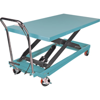 Heavy-Duty Hydraulic Scissor Lift Table, 63" L x 31-7/8" W, Steel, 1100 lbs. Capacity MJ522 | WestPier