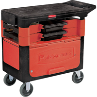 Trades Carts With Lockable Cabinet, 2 Drawers, 38" L x 19-1/4" W x 33-3/8" H, Black MK745 | WestPier