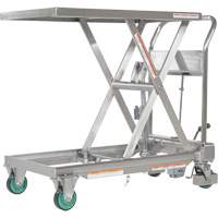 Hydraulic Scissor Lift Table, 31-1/2" L x 19-1/2" W, Stainless Steel, 550 lbs. Capacity WestPier