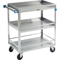 Guard Rail Carts, 3 Tiers, 19" W x 34-3/4" H x 31" D, 500 lbs. Capacity WestPier