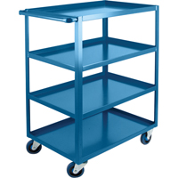 Chariots &agrave; tablettes robustes, 4 Tiers, 24" la x 48" h x 39" p, Capacit&eacute; 1200 lb WestPier