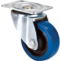 Blue Caster, Swivel, 4" (101.6 mm), Rubber, 350 lbs. (158.8 kg.) WestPier