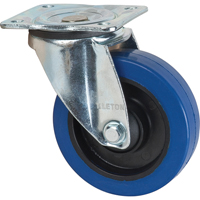 Blue Caster, Swivel, 5" (127 mm), Rubber, 400 lbs. (181 kg.) WestPier