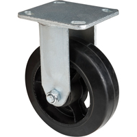 Roulette moul&eacute;, Fixe, 6" (152,4 mm), Caoutchouc, 550 lb (249 kg) WestPier