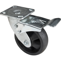 Roulettes haute temp&eacute;rature, Pivotant avec frein, 6" (152,4 mm), Nylon, 880 lb (399 kg) WestPier