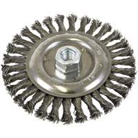 Standard Face Knot Wire Wheel Threaded, 6" Dia., 0.022" Fill, 5/8"-11 Arbor, Steel WestPier