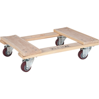 Socle roulant en bois dur, Roues en Polyur&eacute;thane, Capacit&eacute; de 900 lb, 18" la x 24" p x 7" h WestPier