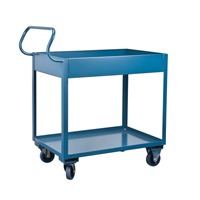 Chariots de service &agrave; bordure profonde, 2 Tiers, 24" la x 47" h x 36" p, Capacit&eacute; 1200 lb WestPier