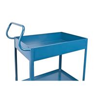 Chariots de service &agrave; bordure profonde, 2 Tiers, 24" la x 47" h x 36" p, Capacit&eacute; 1200 lb WestPier