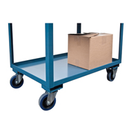 Chariots de service &agrave; bordure profonde, 2 Tiers, 24" la x 47" h x 36" p, Capacit&eacute; 1200 lb WestPier