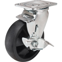Roulettes haute temp&eacute;rature, Pivotant avec frein, 6" (152,4 mm), Nylon, 880 lb (399 kg) WestPier