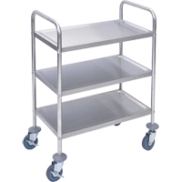 Chariot &agrave; tablettes, 3 Tiers, 16" la x 35" h x 26" p, Capacit&eacute; 200 lb WestPier