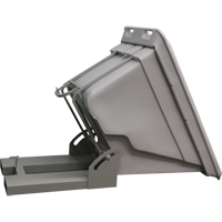 Self Dumping Hopper, Polyethylene, 5/8 cu.yd., Grey WestPier