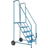 Trailer Access Rolling Ladder with Rails, 6 Steps, 22" Step Width, 55" Platform Height, Steel MO012 | WestPier