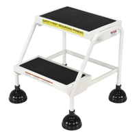 Stop-Step Ladders, 2 Steps, 16" Step Width, 18-9/16" Platform Height, Steel WestPier