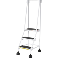 Stop-Step Ladders, 3 Steps, 16" Step Width, 28-11/16" Platform Height, Steel WestPier