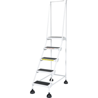 Light-Duty Stop-Step Ladders, 5 Steps, 16" Step Width, 47-11/16" Platform Height, Steel WestPier