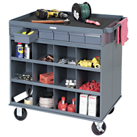 Heavy-Duty Two-Sided Mobile Work Station, 1200 lbs. Capacity, Steel, 34" x W, 34" x H, 24" D, All-Welded, 6 Drawers MO070 | WestPier