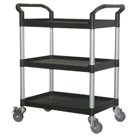 Utility Cart, 3 Tiers, 33-1/2" x 39-3/8" x 19", 300 lbs Capacity MO255 | WestPier
