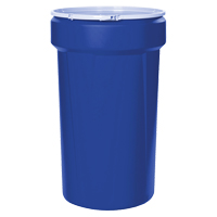 Nestable Polyethylene Drum, 55 US gal (45 imp. gal.), Open Top, Blue MO764 | WestPier