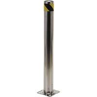 Safety Bollard, Stainless Steel, 42" H x 8" W, Silver WestPier