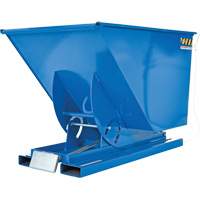 Self-Dumping Hopper, Steel, 1 cu.yd., Blue WestPier