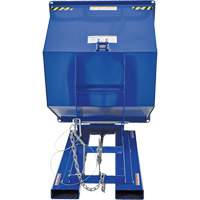 Self-Dumping Hopper, Steel, 1 cu.yd., Blue WestPier