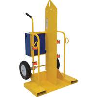 Welding Cylinder Torch Cart, Foam-Filled Wheels, 24" W x 19-1/2" L Base, 500 lbs. MP114 | WestPier