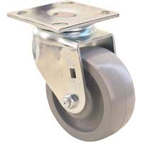 Max9 Caster, Swivel, 5" (127 mm), Envirothane Grey-WOW, 1000 lbs. (453.6 kg.) WestPier